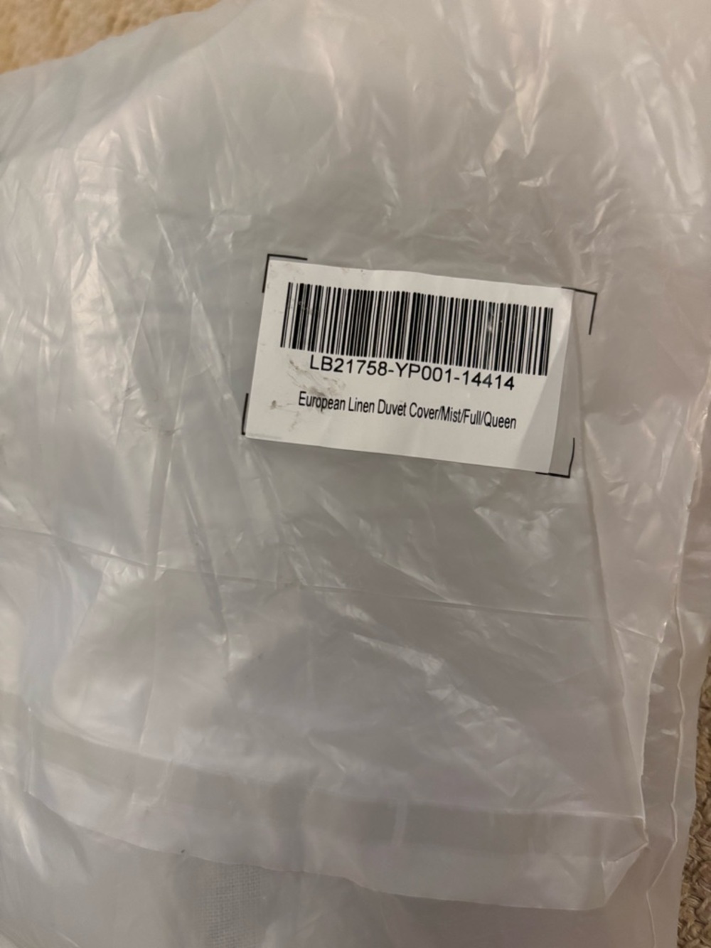 Quince European Linen Duvet Cover - Mist - Picture 6 of 6